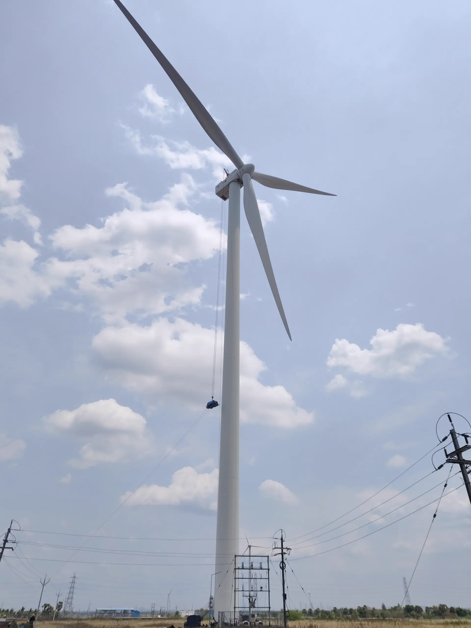 Wind turbines silhouette